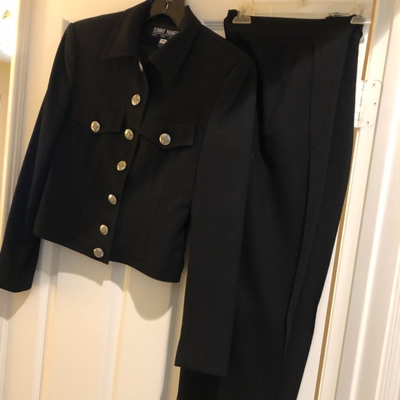 Pant suit COMMANDING military button style. - Picture 1 of 4